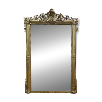 Miroir en bois et stuc doré époque Louis Philippe