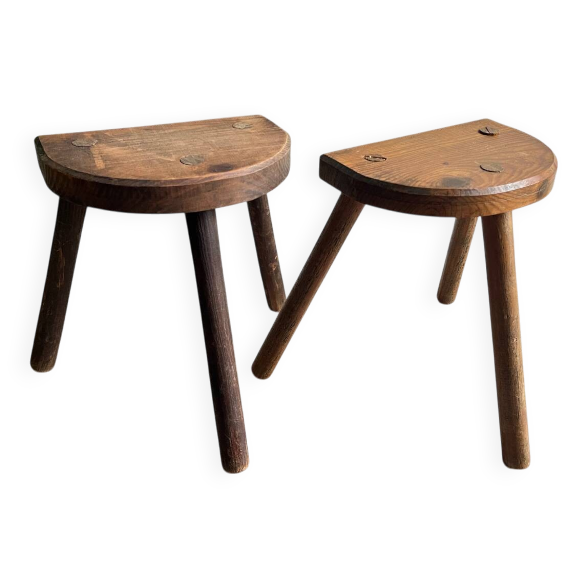 Wooden tripod stools