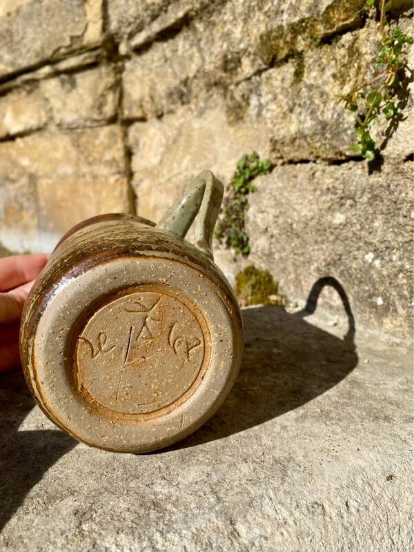 Speckled stoneware pot