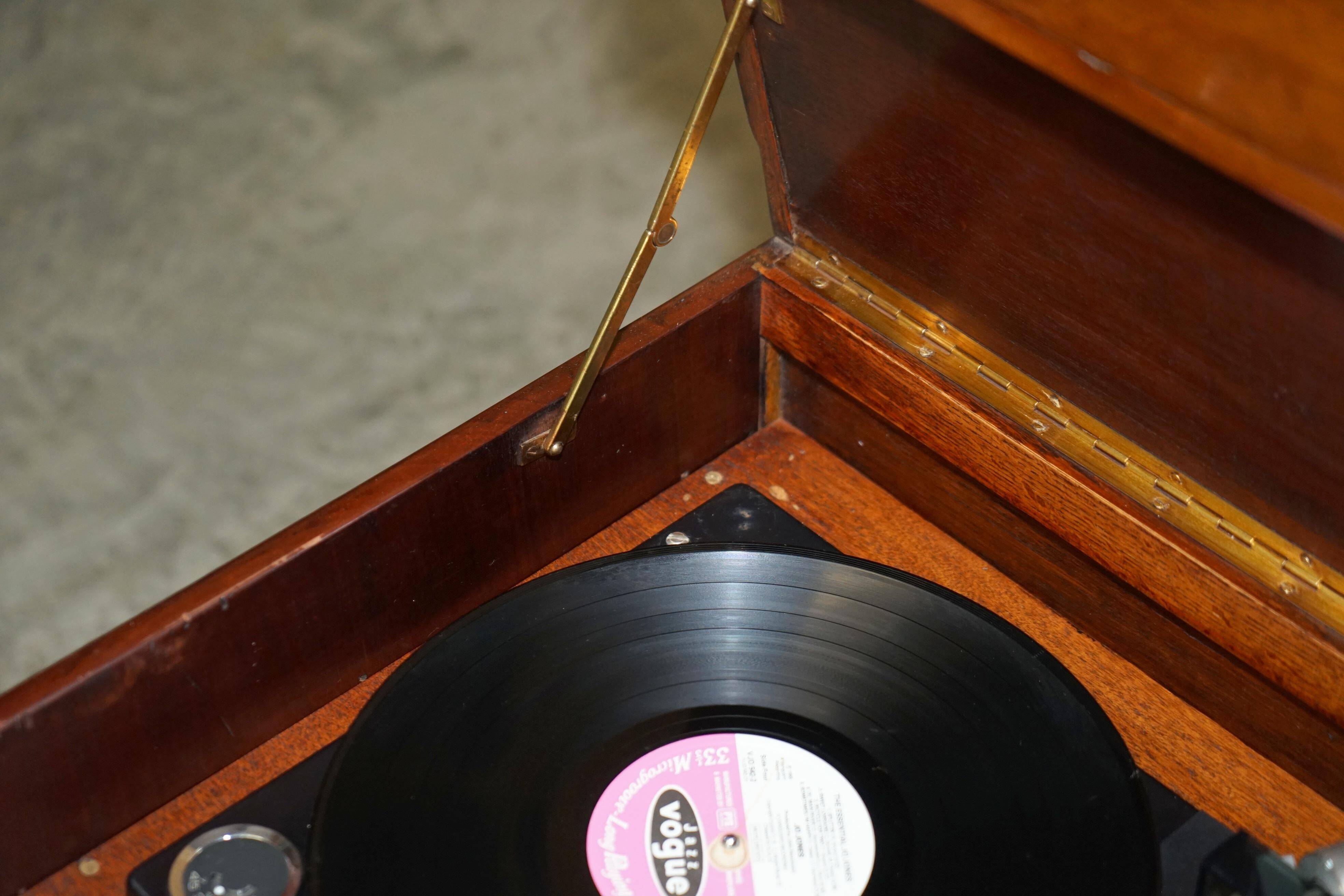Vintage military furniture with hidden turntable, 1970s style.