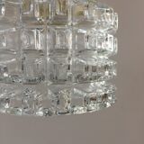 Vintage molded glass pendant lamp