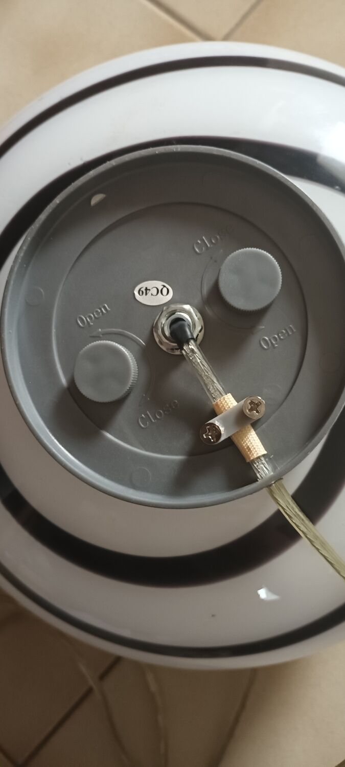 Swirl/zebra glass lamp by eglo vintage 80s/90s