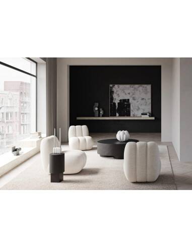 Table lamp, large model - dark gray, ceramic, contemporary work.