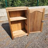 Old small vintage oak 1-door cabinet