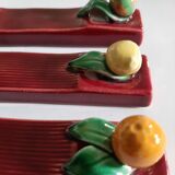 Suite of 6 dabbling knife holder fruits