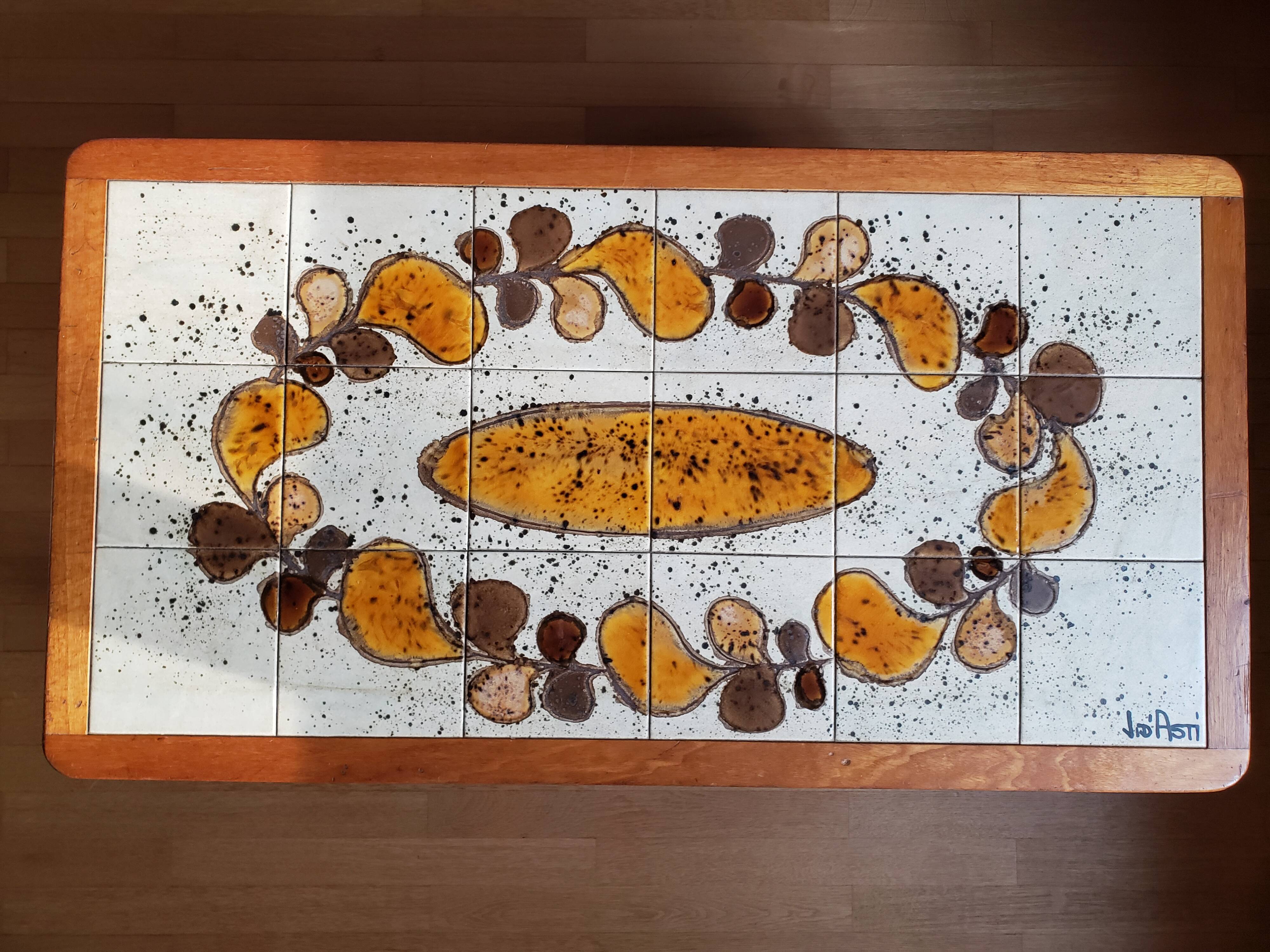 Ceramic coffee table Jean d'Asti