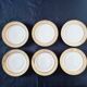 Set of 6 Limoges porcelain soup plates, decorated with gold 24