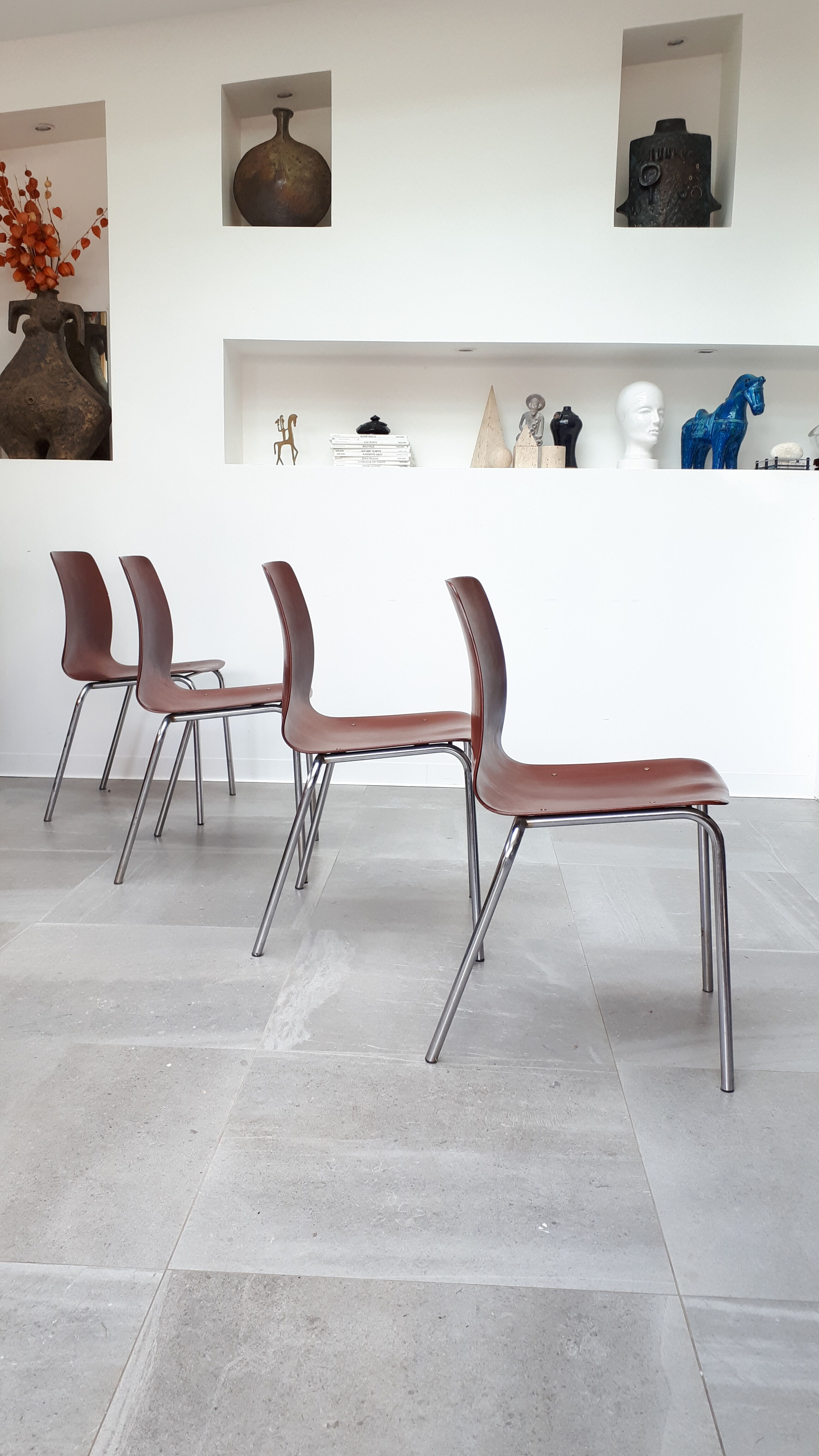 Set of 4 chairs Pagholz 60s