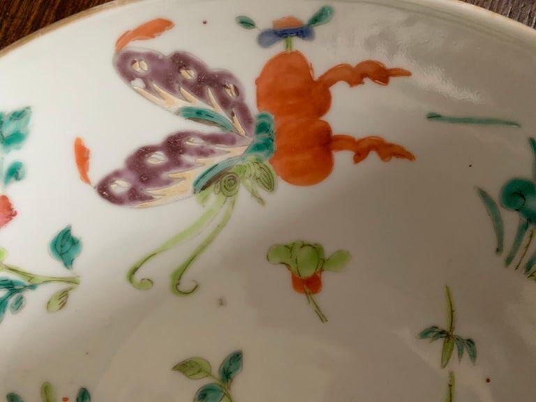 Plate, porcelain pink family, China, XIXth