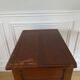Nightstand, vintage side table with a drawer and a low shelf in solid wood