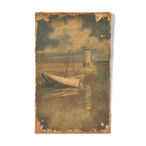 Huile sur toile Marine