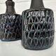 Paire de petites lampes en grès bleu Søholm par Einar Johansen Danemark