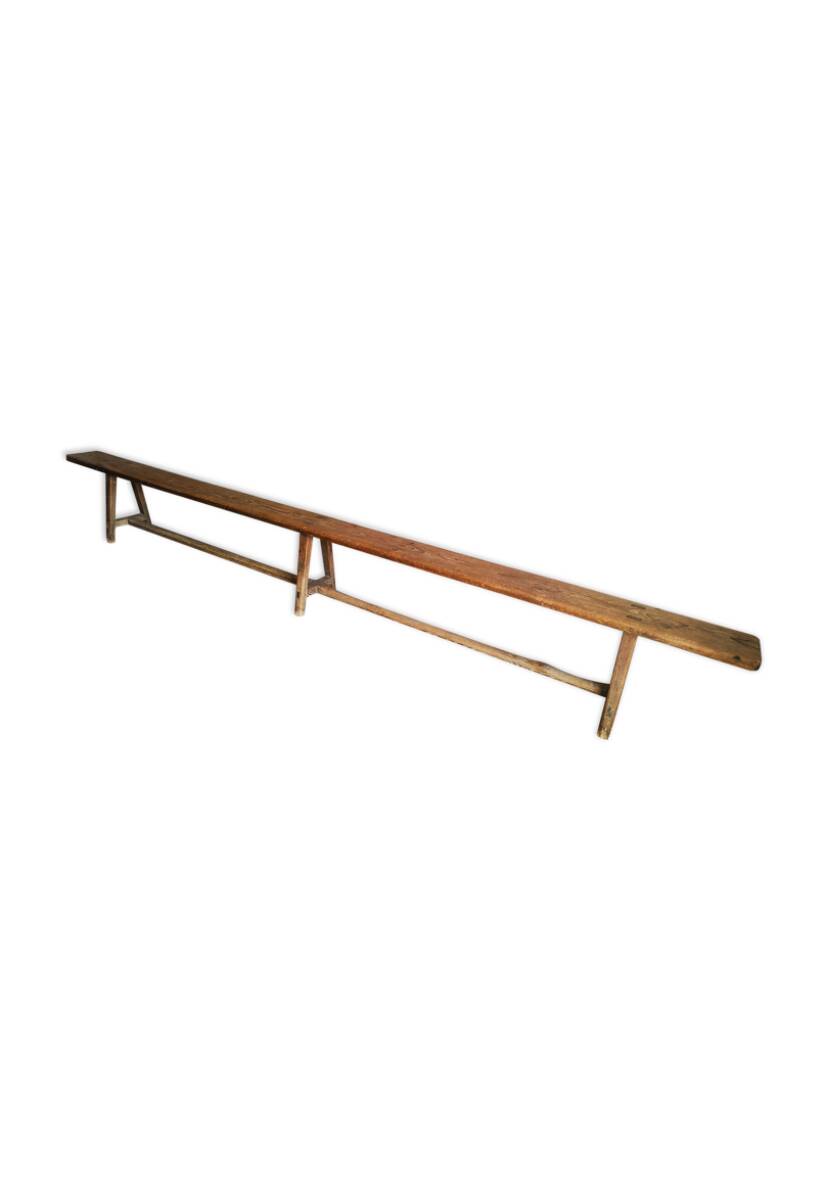 19th century wooden school bench