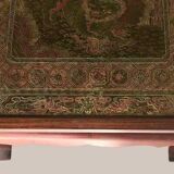 Chinese coffee table 1950 teak and painted parchment