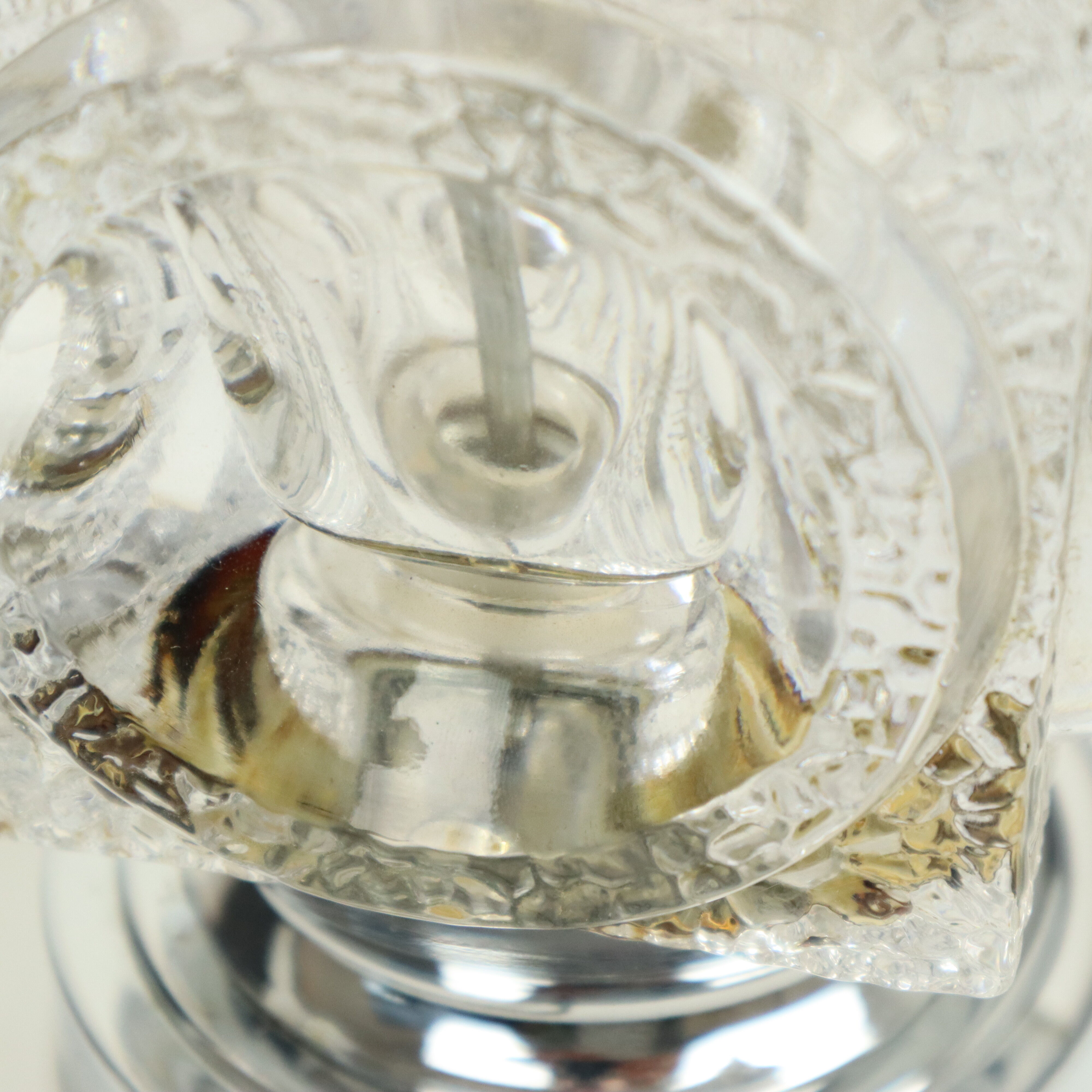 Ice Cube Table Lamp Peill Putzler Design Crystal Germany Seventies Damaged