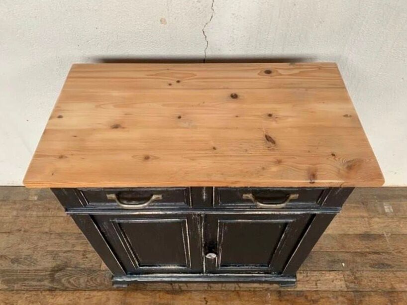 Craft furniture look industrial 2 doors 2 drawers raw tray early 2Xth