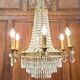 Louis XVI style hot air balloon chandelier with tassels