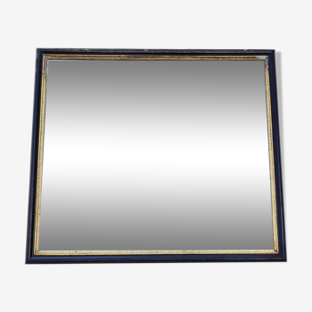 19th century lacquered wood mirror