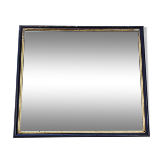 19th century lacquered wood mirror