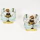 Pair of 1970s brass and glass wall lamps by Sische