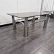 Vintage coffee table chrome metal and smoked glass 1970s