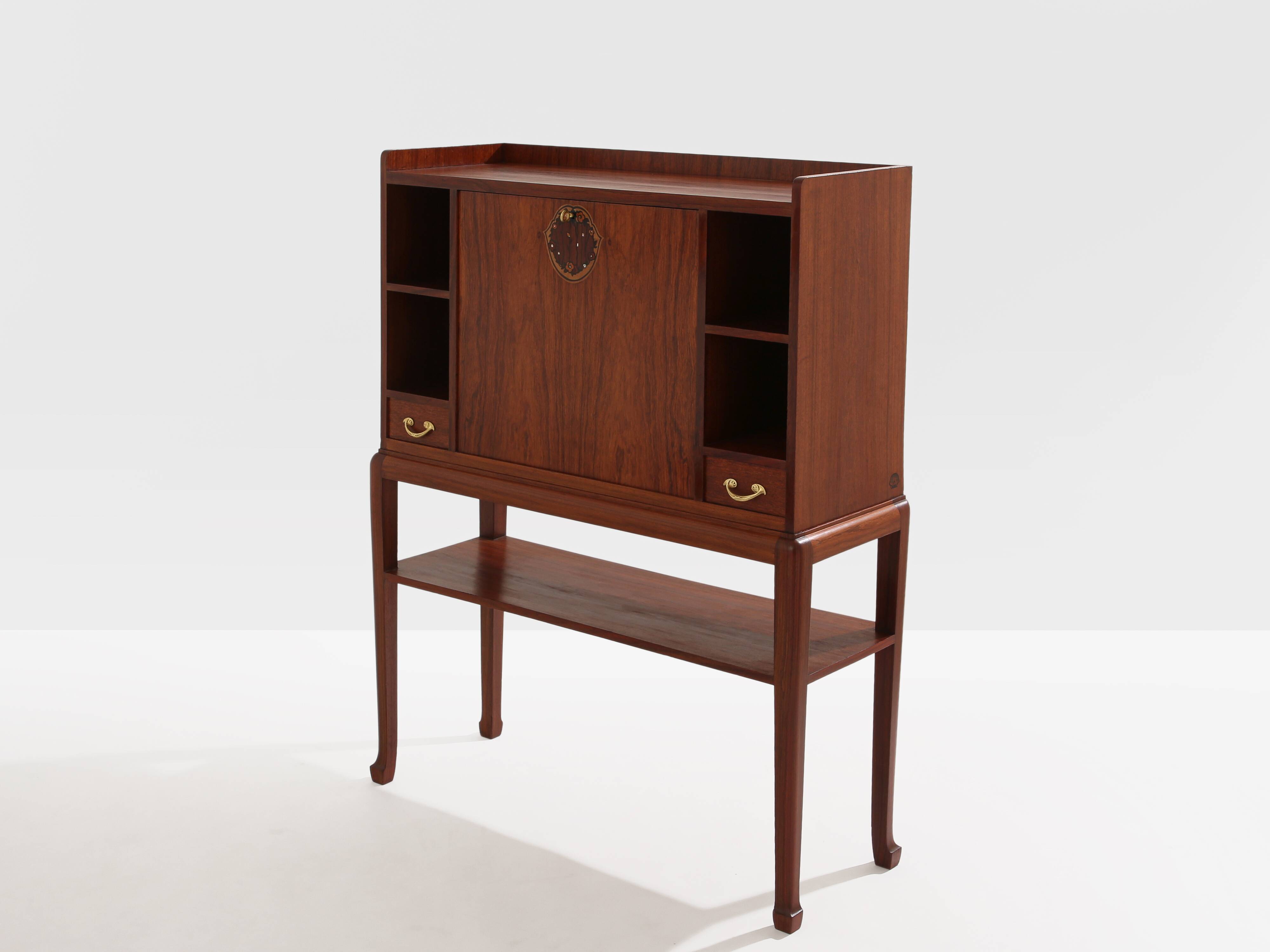 Louis Majorelle secretary cabinet in rosewood circa 1910