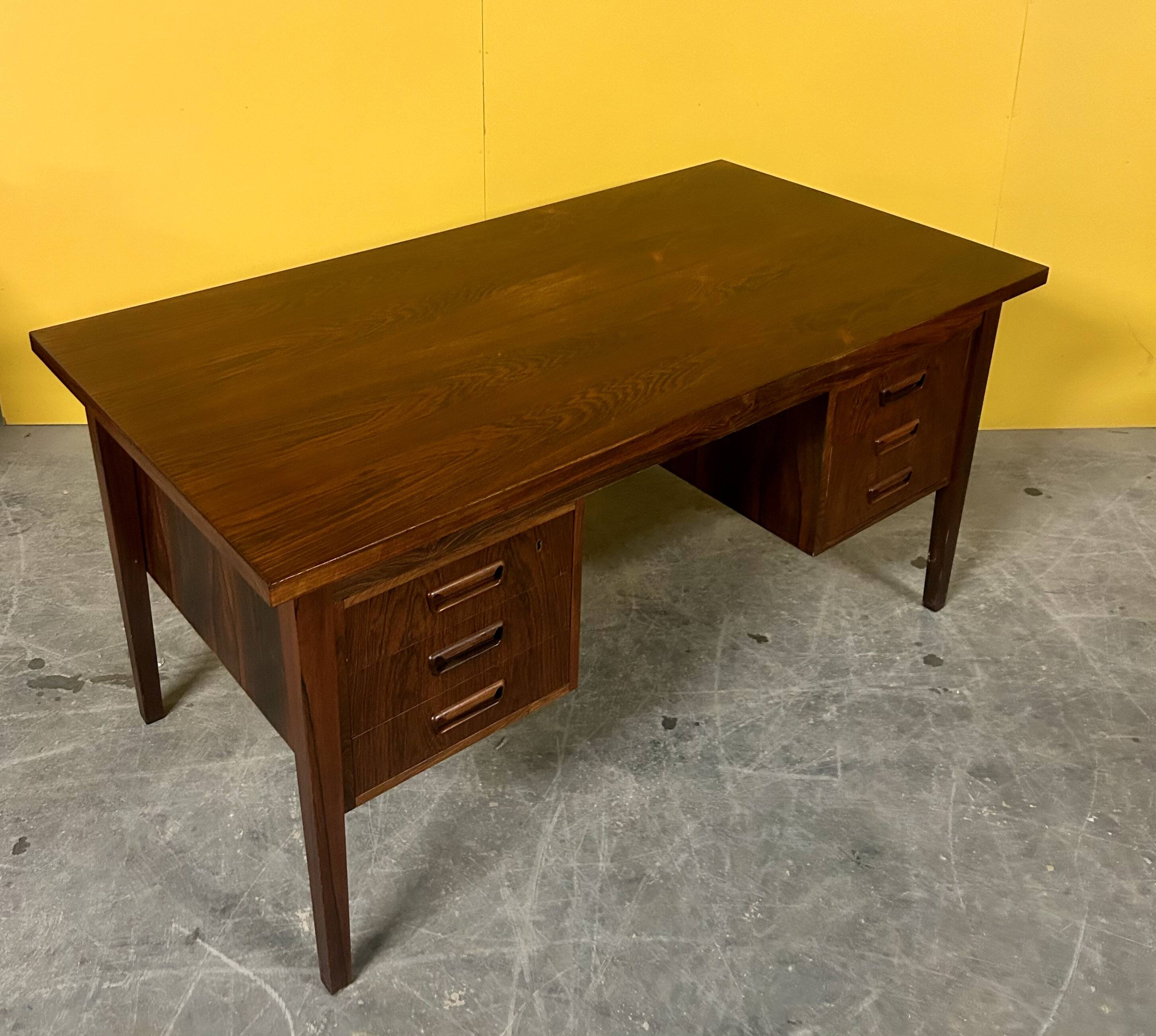Danish mid - century rosewood desk 1960s
