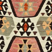 6x10 Kilim Grey & Brown Bohemian Area Kilim Rug, 171x306 Cm