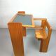 Foldable children's desk in pine 1970