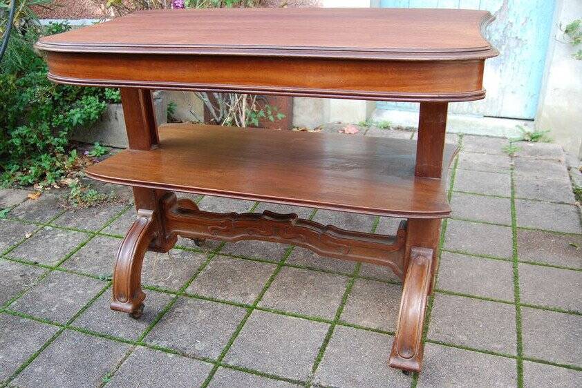 Art Nouveau mahogany serving trolley from the 1900s