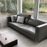 Urban Canapé – Didier Gomez for Ligne Roset – Anthracite grey leather