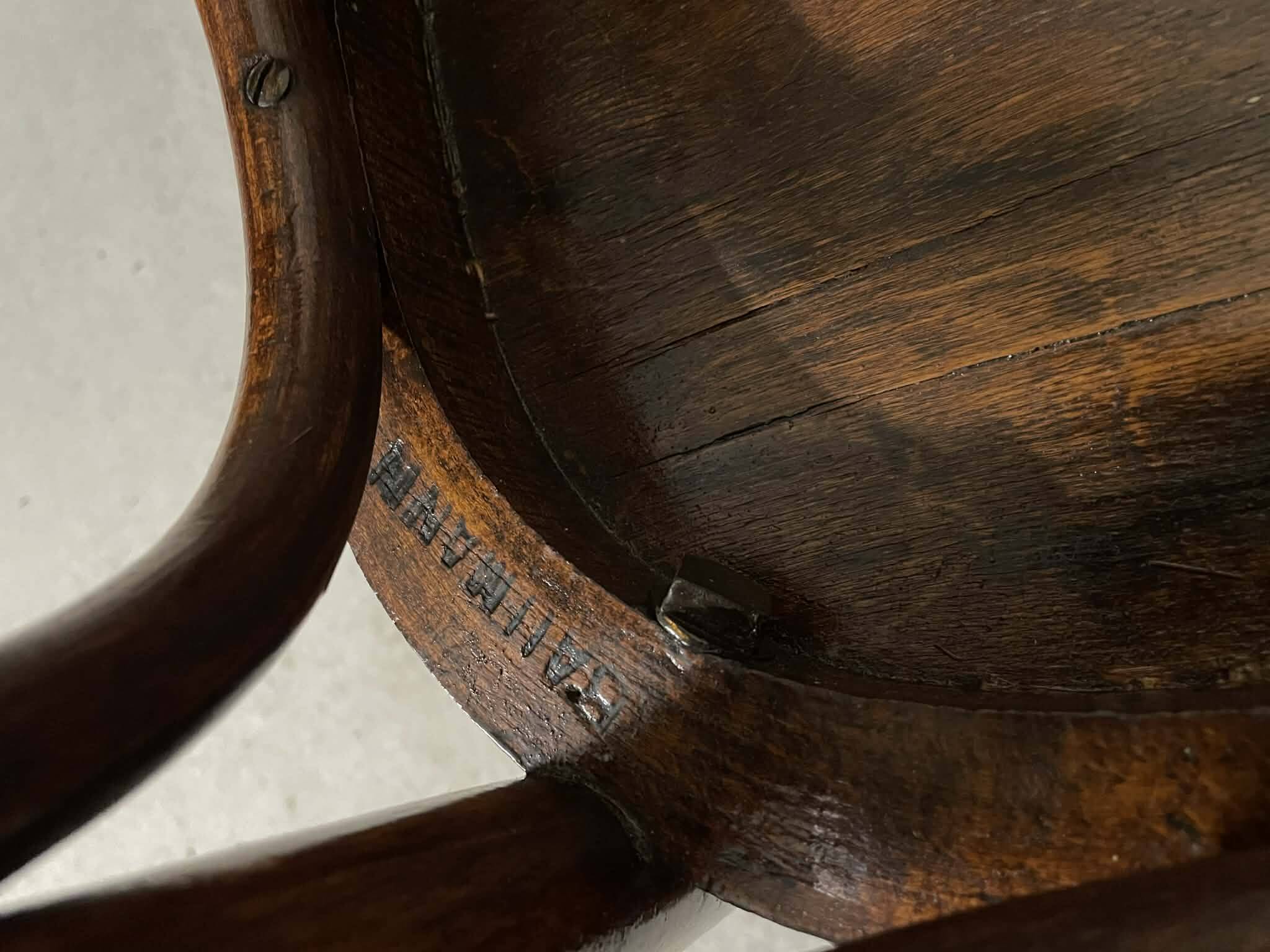 Set of 6 stamped Baumann chairs – bent wood – bistro style