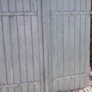 Pair of wooden iron hanging shutters
