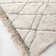 Moroccan Berber carpet blessed ouarain ecru with black diamonds engraved 284x198cm
