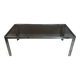 Table basse chromée et verre fumé années 70