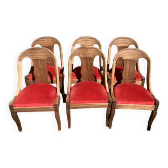 Series of 6 gondola chairs