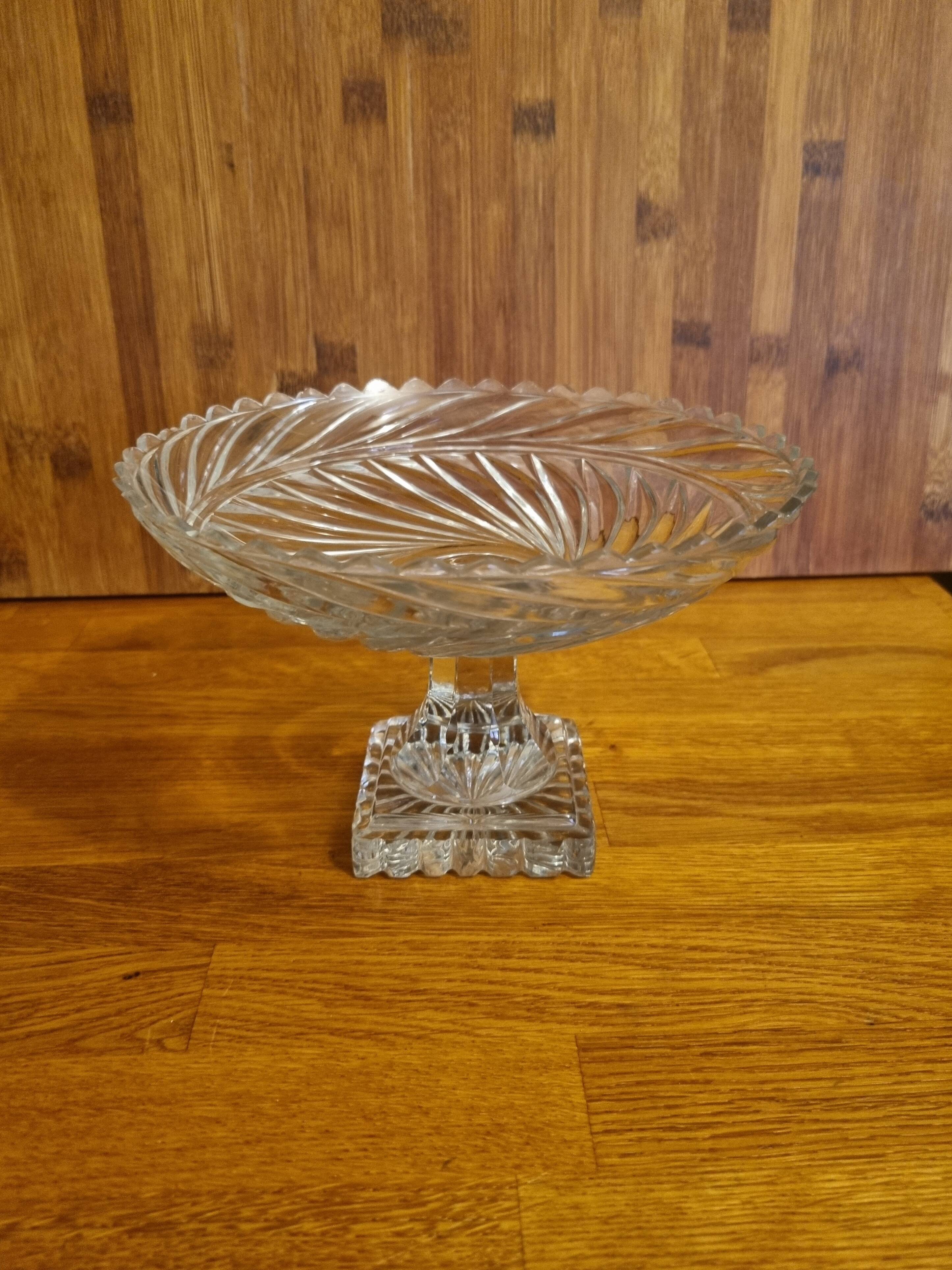 Compotier / Serviteur sur piedouche en cristal