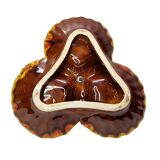 Vintage French ceramic Three Compartment serving dish 1970s