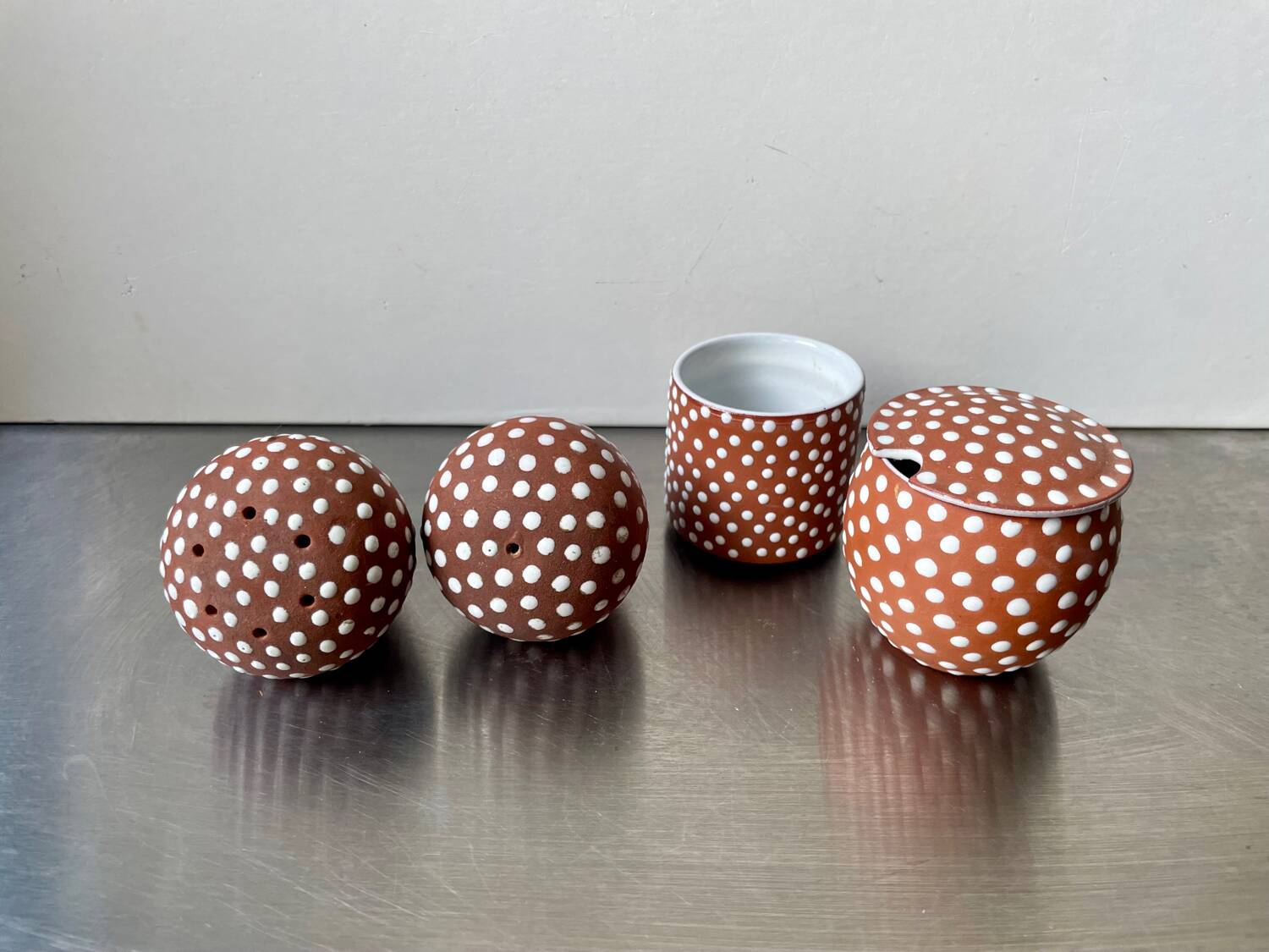 Lot de 4 vases zeuthen keramik années 1950 danemark