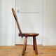 Antique brutalist chair in pine and oak