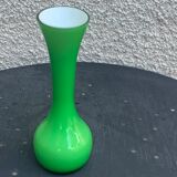 Vintage green opaline vase
