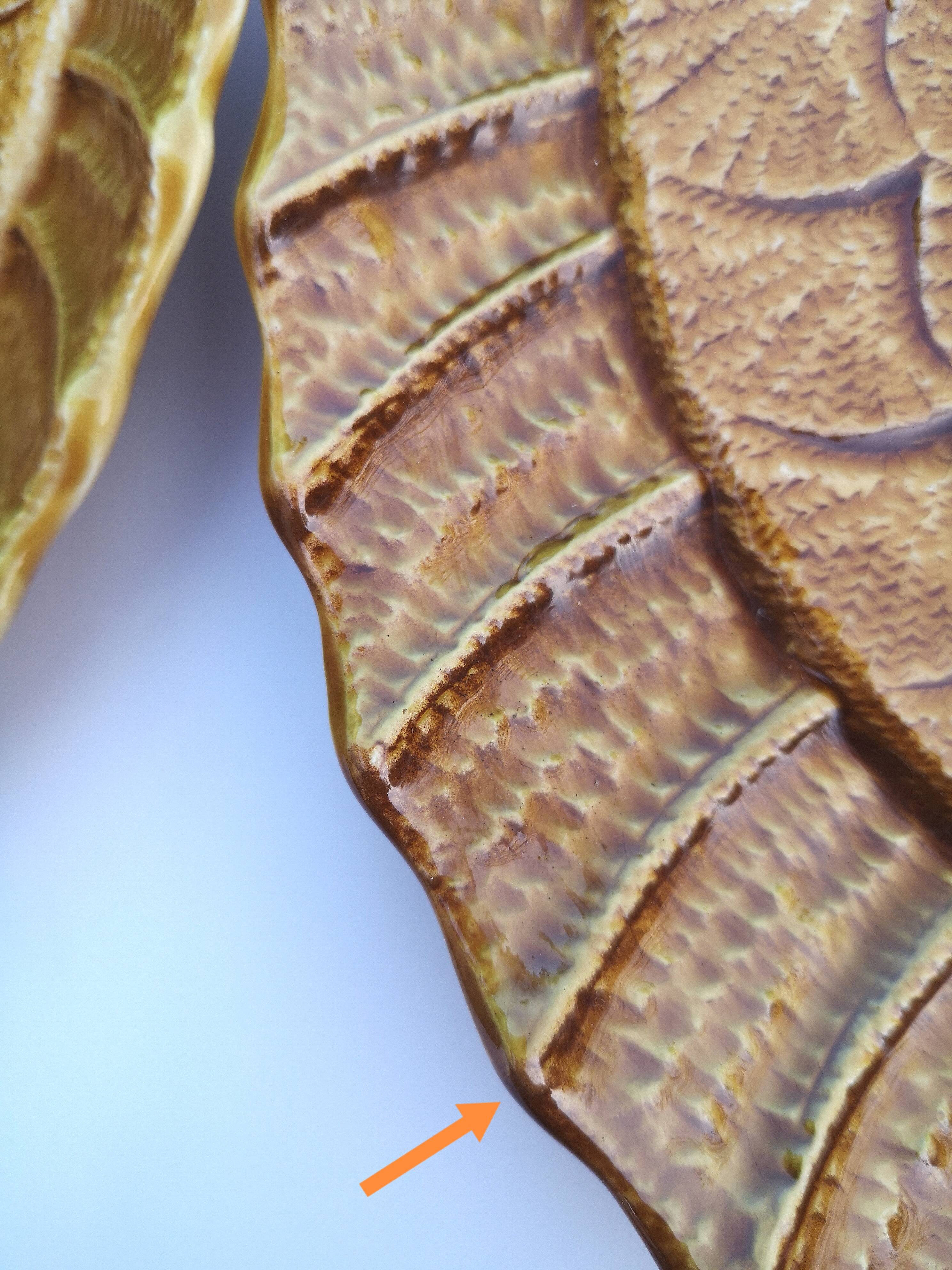 Vintage plates, Fish in barbotine