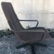 Vintage leather lounge armchair 60s