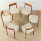 Chaises de salle à manger modèle 77 de Nils O. Møller