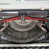 Typewriter erika 40 blue and white 70s made in germany