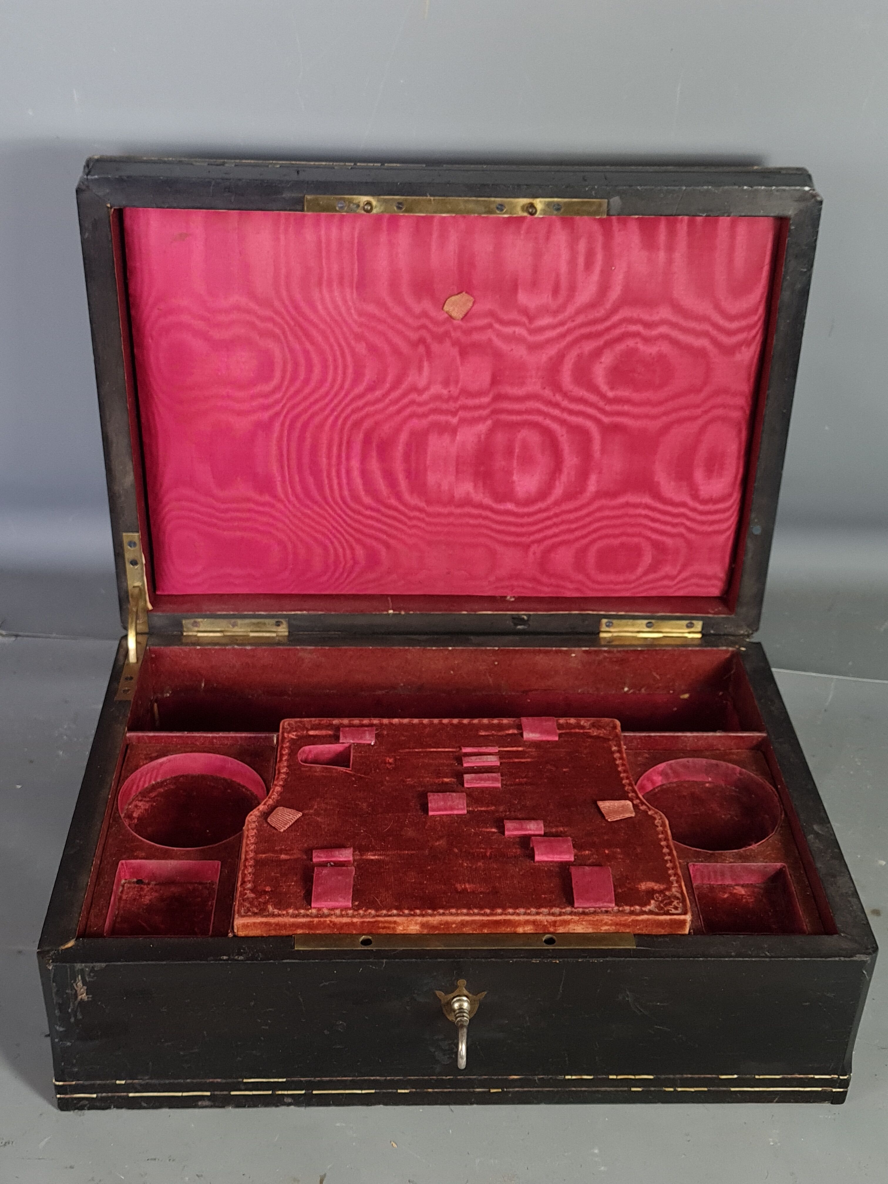 Old travel box for sewing and other Napoleon III