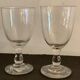 7 antique blown foot glasses