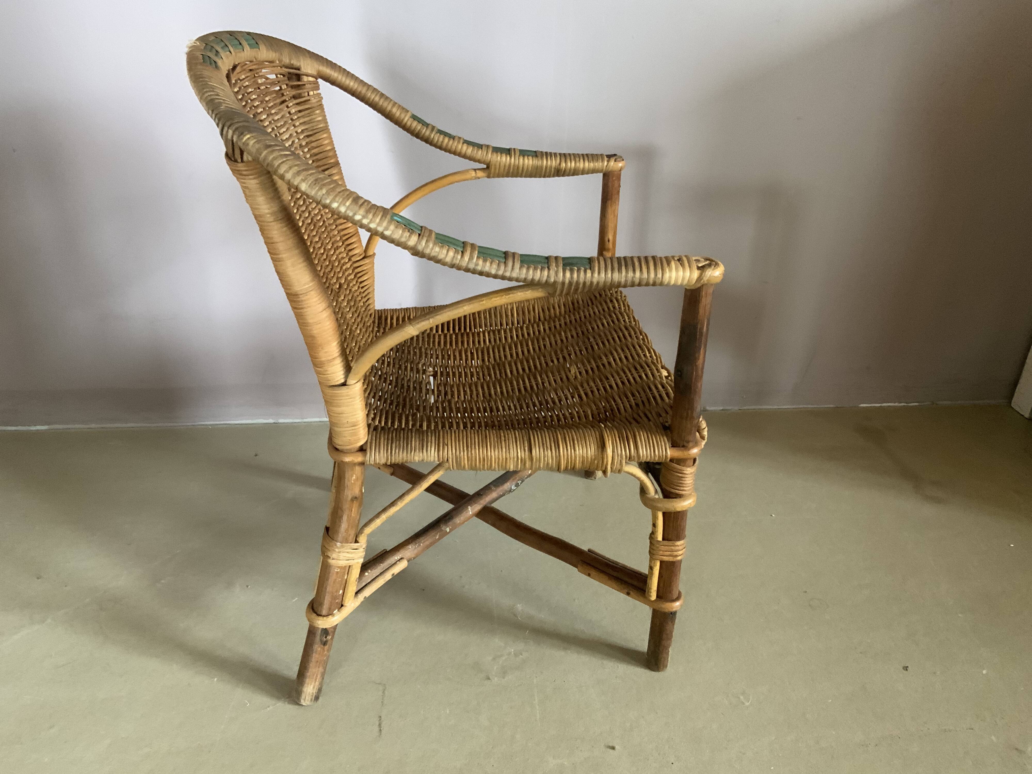 Fauteuil osier enfant