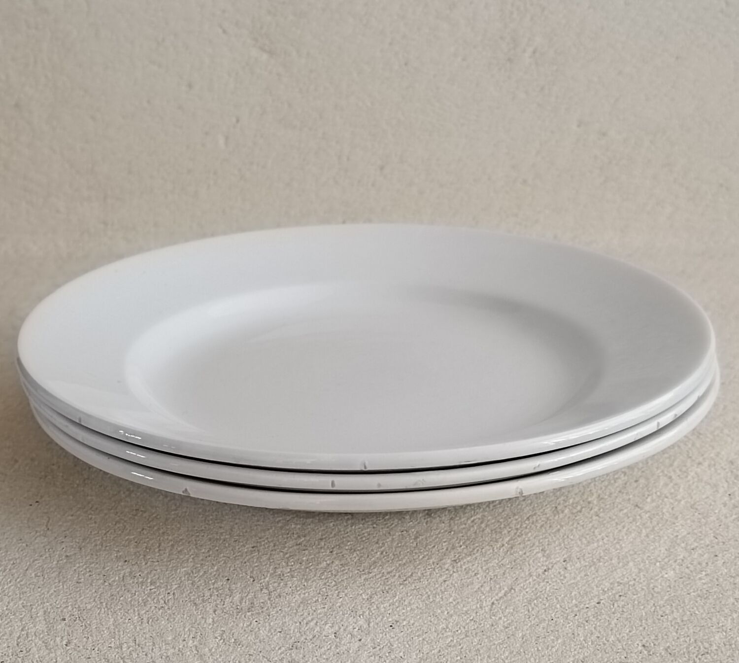 3 plates iron earth Sarreguemines