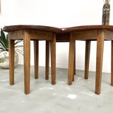 3 tables basses demi-lune, Danemark, années 60